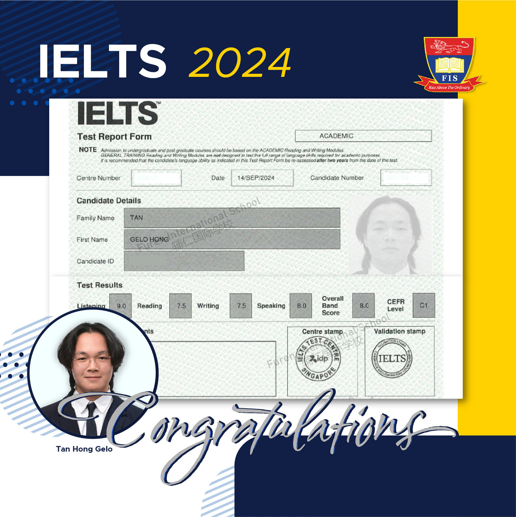 September IELTS results released – Top scorer achieves an 8.0